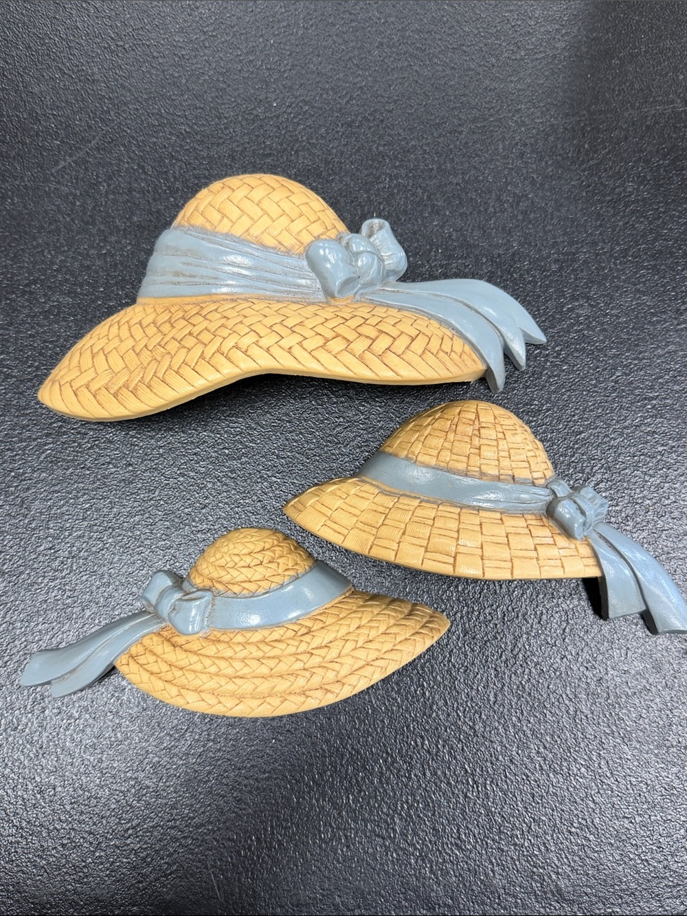 Vintage Burwood Wall Decor. Three hats. 1987